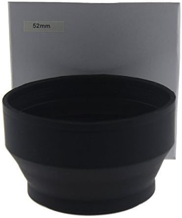 Leadasy Lens Hood 52mm Rubber Collapsible for Wide Angle / Standard / Telephoto