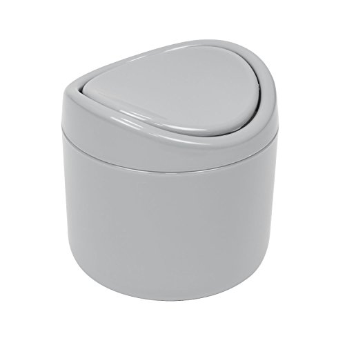 Behälter Abfalleimer Kosmetikeimer Mülleimer mit Schwingdeckel Bad grau