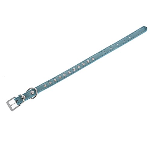 TOOGOOR-New-Blue-Bling-Cat-Puppy-Dog-Collar-Velvet-With-Diamante