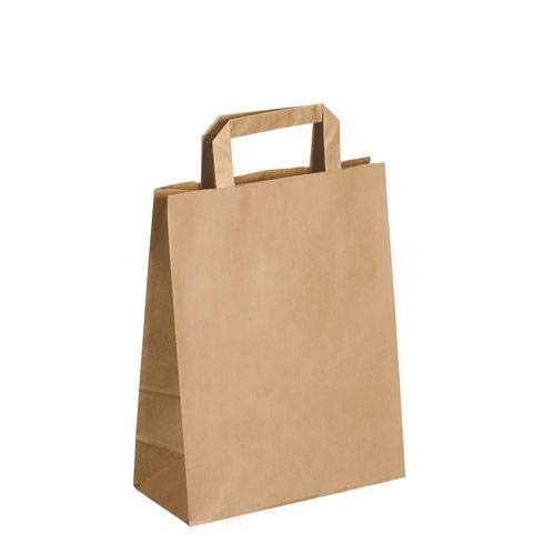 The Paper Bag Company Lot de 50 ou 100 Sacs en Papier avec poignées Plates