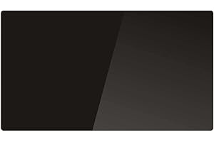 Kalia Radiateur électrique noir à inertie sèche bloc CERAMIQUE + facade VERRE écran LCD 1500W GLASS Norme NF