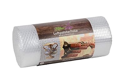 Kitchen Helpis® Papier à bulles de haute qualité 0,4 x 10m (72 µ d'épaisseur), idéal comme papier d'emballage pour la porcelaine et les objets fragiles, papier à bulles, film à bulles