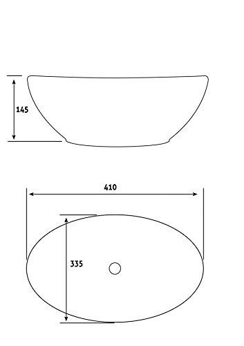 DESIGN KERAMIK AUFSATZWASCHBECKEN WASCHSCHALE HANDWASCHBECKEN GÄSTE WC TOP A99 - 5