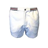 shorts fila running plus - feminino Fila Blanco Hightide Terry Pocket Stripe Sweatshorts.