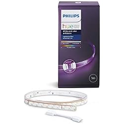 Philips Hue White and Color Ambiance - Lightstrip Plus, extensión tira LED de 1 metro, iluminación inteligente, compatible con Amazon Alexa, Apple HomeKit y Google Assistant