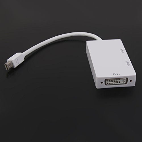 Gazechimp 3 in 1 Thunderbolt Port Mini Displayport auf HDMI DVI VGA Adapter Kabel für Apple MacBook Air, iMac, Mac Book Pro, Mac mini, Microsoft Surface Pro/ Pro 2/ Pro 3, Thinkpad / Carbon/ Touch/ Helix weiß - 5
