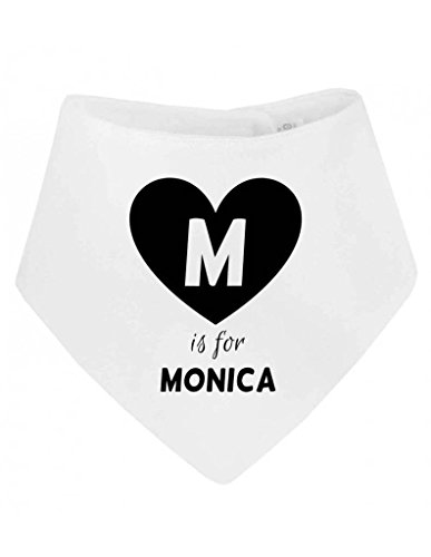 Heart Letter Is For Name Personalised Bandana Baby Bib