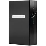 Blue Vessel Schwarz Aluminium Metall Zigarre Cigarette Box Halter Tabak Storage RS Geschenk