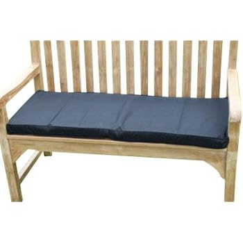 Coussin De Banc 140x40x4 Cm - Imperméable Et Déperlant, Pour Intérieur Et Extérieur, Couleur Noir