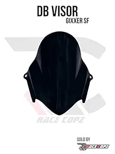RACE COPZ Windshield DB Visor for GIXXER SF 150 and 250 (Black)