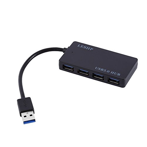 Hub USB 3 0 con 4 puertos LESHP USB 3 0 con LEDs de notificaciones Alta Velocidad Compatible con las Sistemas de Windows 8 7 XP Vista Mac OS LINUX negro reviews Hub USB 3 0 con 4 puertos LESHP USB 3 0 con LEDs de notificaciones Alta Velocidad Compatible con las Sistemas de Windows 8 7 XP Vista Mac OS LINUX negro