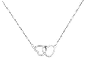 SARJAR Silver Heart Pendant Necklace - Women's Gift for Lovers & Friends - Adjustable 18-15 Inch Chain - Stainless Steel - Classic Style - Valentine's Day