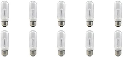 E26 E27 JDD Edison Screw Base Tubular Halogen Light Bulb 240V Lamp, E26 Fittings & Sockets Replacement, Ideal for House Fixtures, Photography Studio & Kitchen Lightings, Clear Lense, 75W (Pack of 10)