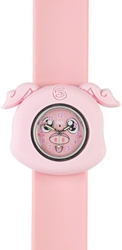 kids Watch-3D animals-Multi colour-Easy to read clock-Fashion watches-Time teaching-Children Boys Girls-Splash resistant-Easy snap-on wrist watches-Perfect birthday gifts Christmas gift ( Pig Watch)