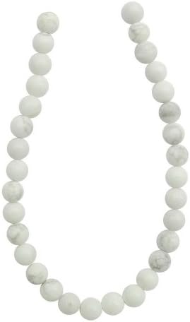 Tennessee Crafts 1427 White Howlite Round Beads, 6mm, 32-Piece