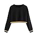 Produktbild Blusenshirt Pullis Damen,Elecenty Pullovershirt Frauen Sweatshirts Reizvolle Buttons Kapuzenshirt Herbst Kurzer Langarmshirt Elegant Oberteil Streetwear Bluse