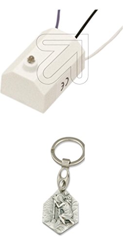 Preisvergleich Produktbild Dämmerungsschalter weiß 8812-005.01 mit Anhänger Hlg. Christophorus