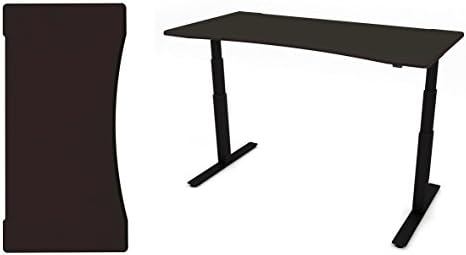 Smart2Ergo AGILE 1.2 Sit-Stand, Height Adjustable Desk | Black Frame | VF Ergo Desk Top | Dual Motor &amp; Whisper Quiet | Accommodates Desktops between 1200mm - 1800mm Wide | Suitable for the Home/Corporate Office, Frame-Color:Black, Size:1600mm, Colour:Black