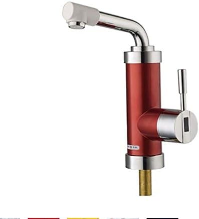DDY 220V Electric Water Tap Kitchen Hot And Cold Rapid Heating Instant Electric Water Heater 360 Degrees Rotation red/white , B