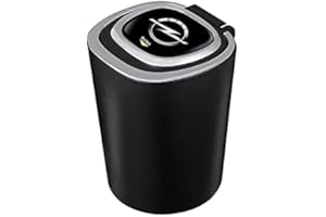 HEYCE Posacenere per Auto con LED, Cilindro Senza Fumo per Auto posacenere per Auto Portatile posacenere Auto Posacenere per Opel Opc Astra Insignia Corsa Mokka Vectra Adam Crossland