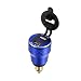 Produktbild FFGGO Autoladegerät Dual USB Ladegerät Aluminiumlegierung Shell Motorrad 12-24 V 4.2A Voltmeter für BMW Motorrad Ducati EU Steckdose
