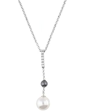 Esprit Damen-Kette mit Anhänger 925 Silber rhodiniert Zirkonia Brillantschliff weiß