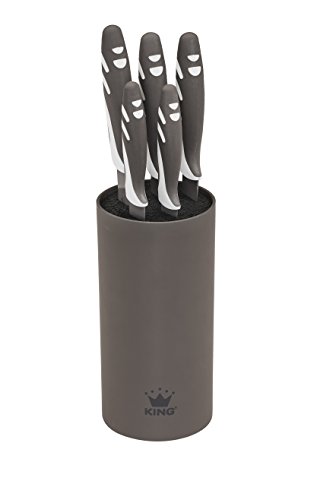 King 10001655 Messerblock, Kunststoff, anthrazit, 35 x 10,5 x 10,5 cm - 2