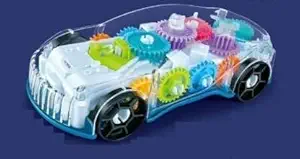 Cable World Transparent Mechanical Car Toy for Kids with Mechanical Car Technology with Sound & Light Toys for Kids Boys & Girls