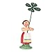 Produktbild Blumenmädchen mit Glücksklee, Figur aus Holz, 10,5 cm, von DREGENO SEIFFEN – Original erzgebirgische Handarbeit, stimmungsvolle Dekoration