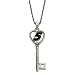Produktbild Logo Art Nascar Damen Edelstahl Schlüssel Anhänger, Unisex-Erwachsene, Anhänger, Stainless 11 Heart 1.5" Key on 18" ROLO Chain, Team Color, Einheitsgröße