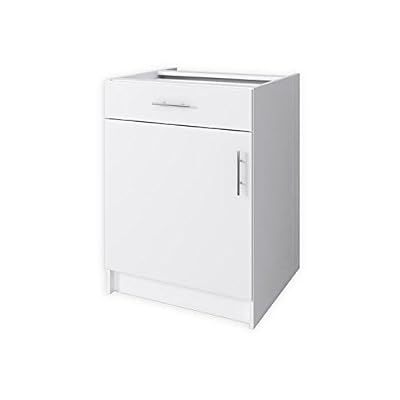 Générique START Meuble bas de cuisine 1 porte 60 cm - Blanc mat