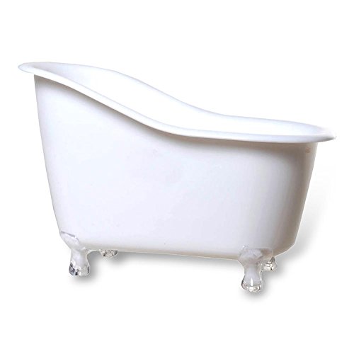 HC-Handel 923476 Deko-Badewanne aus Kunststoff 12,5 x 18 cm weiß