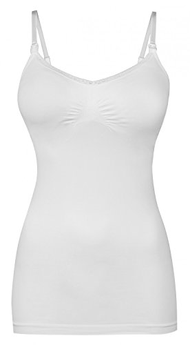Happy Mama. Women's Maternity Underwear Briefs/Cami/Bra. SOLD SEPARATELY. 168p (Cami - White, UK 8/10, S/M)