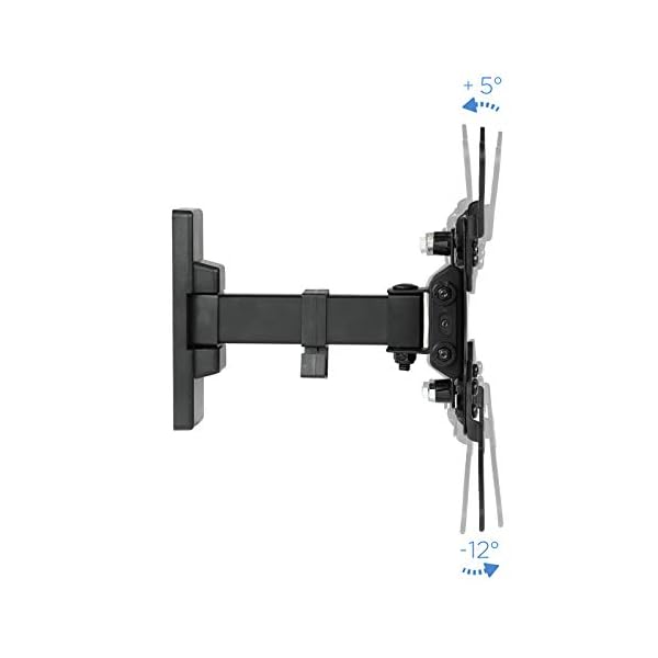 TooQ LP2042TNL-B, Soporte Inclinable y Giratorio de Pared para Monitor/TV/Led de 13" a 42", Distancia a la Pared 60mm Hasta 190mm, Inclinación Hasta -12º, Negro - Image 4