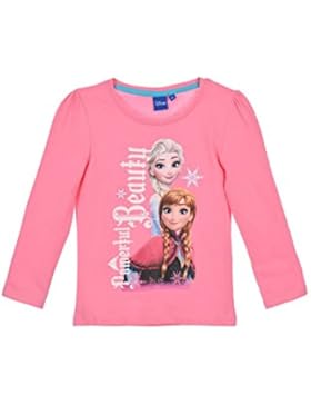 Disney Frozen - Die Eiskönigin Kinder Longsleeve T-Shirt Langarm Top Langarmshirt Oberteil für Mädchen mit Elsa...
