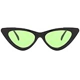 TW-Gläser TWISFER Cat Eye Sonnenbrillen Vintage Retro Randlos Strand Brille Damen Frauen(E,One Size)