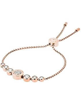 Michael Kors Damen-Armband Edelstahl roségolden mit Zirkonia 5,7 cm - MKJ5336