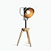 Produktbild XCH Dazzling DL-Eisen Kunst Retro Schreibtisch Lampe E27 Lichtquelle Hohe Helligkeit Massivholz Lampe Körper Dreieckige Halterung Base Nordic Creative Tischlampe Einfache Hölzerne Wohnzimmer Lampe Schlafzimmer Massivholz Nachttisch Lampe Höhe 19,68 Zoll
