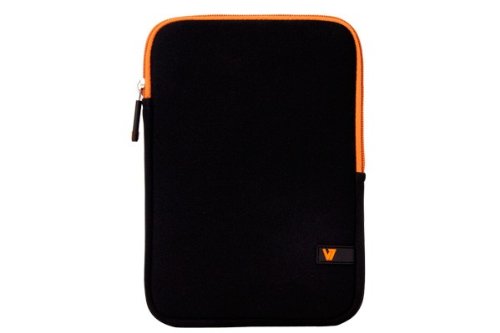 V7 TDM23BLK-OG-2E Ultra Protective Neopren Schutzhülle für Tablet-PCs bis 8 Zoll und iPad mini - schwarz-orange