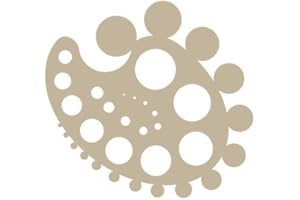 TODO-STENCIL Pochoir Essential 006 cercles Taille du pochoir : 20 x 30 cm Taille du motif : 18 x 22 cm