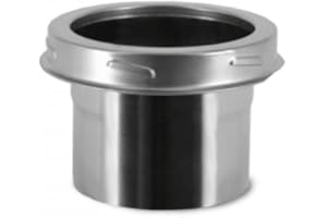 Riduzione per collegamento canna fumaria e camino in acciaio inox I diametro da 130 mm a 100 mm I Componenti per canna fumaria I Ottimale isolamento a doppia parete I Connettore I Riduttore I Oskar