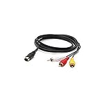 WiCareYo Audio AV A / V RCA Kabel Schwarz Fr Saturn 10 Pin Adapter - 