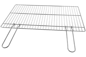 FILTEX GRIGLIA 40 X 70 CM BBQ in Filo di Ferro Cromato C/Manici Pieghevoli