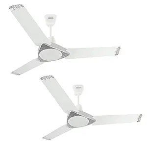 Luminous Jaipur Bandhej 1200mm Ceiling Fan (Malabar Silver, Pack of 2)