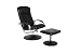 Produktbild AMSTYLE Fernsehsessel LOOK TV Design Relax-Sessel Wohnzimmer verstellbar Modern Bezug Kunstleder schwarz drehbar mit Hocker X-XL 110 kg mit Armlehnen und Hocker Gaming Sessel ohne Motor Kopfstütze
