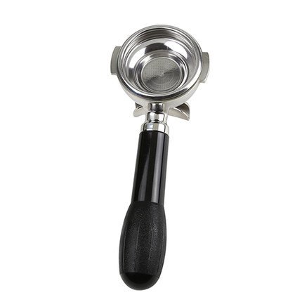 FJ 58mm Original Home Coffee Machine Handle 304 Stainless Steel Double Cup Filter Universal Handle,Black,58mm * 875mm