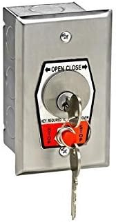 MMTC HBFS NEMA 1 Interior OPEN-CLOSE Key Switch with Stop Button in Single Gang Back Box Flush Mount by MMTC
