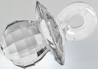 Club Green Schnuller Acryl, transparent, 4,5 cm, 6 Stück