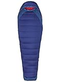 Saco de dormir para tres estaciones con ajuste anatómico optimizado para la cabeza y área para los pies, mejor aislamiento y más confort al dormir; ventilación adicional gracias a la cremallera extra
