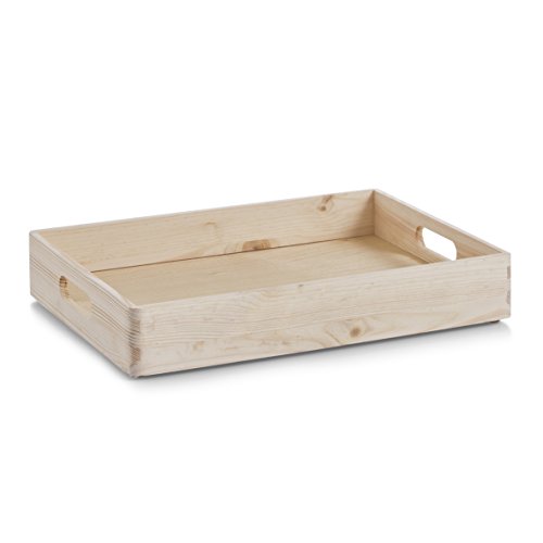 Zeller 13142 - Caj n multiusos de madera blanda con fera 40 x 30 x 7 cm Zeller 13142 - Caj n multiusos de madera blanda con fera 40 x 30 x 7 cm